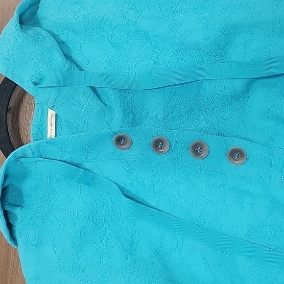 Soft Surroundings Forsythia Paisley Jacquard Hooded Pullover-Size Large - Picture 5 of 16